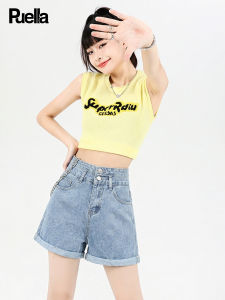 puella | High Waist Turn-up Loose Slimming Versatile Denim Shorts