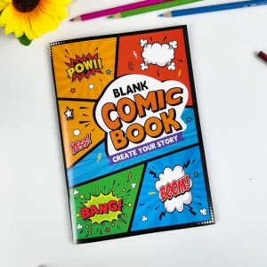 Blank Comic Book for Kids – 32 Pages DIY Drawing & Storytelling Sketch Notebook for Creativity