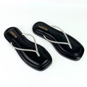 LOZTA Sandal Jepit Wanita Terbaru Diamond Putih New