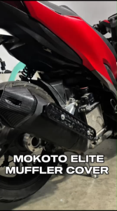 MOKOTO ELITE CLICK V2 V3 V4 MUFFLER COVER STAINLESS 304 / BLACK EXHAUST PIPE COVER FOR HONDA CLICK V2/V3/V4 MOTORCYCLE