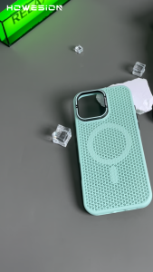HOWESION เคสแม่เหล็กติดโทรศัพท์ขาตั้งเลนส์ระบายความร้อนพิเศษสำหรับ iPhone 16 Pro Max/ 15 14 13 Pro Max เคสป้องกันการกระแทก