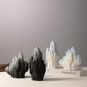 New Chinese Style Ceramic Ornament Hashtag Snow Mountain Decoration Living Room Study Desk Top Landscapes Handmade Craft