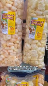 Dorokdok Dudung Kemasan 75gr Halal Rasa Pedas Jeruk | Kerupuk Rambak Kulit Sapi Asli Tanpa Pengawet