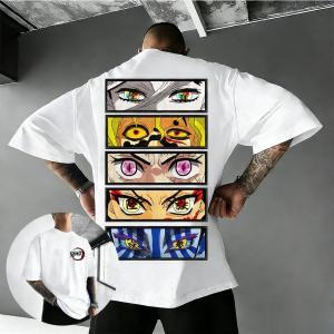 Bandai | Anime Demon Slayer Oversized Vintage Cartoon T-Shirt Men Women 2026 Summer Graphic Print Short Sleeve Casual Streetwear Tops