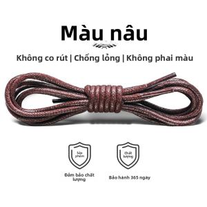 XIANZHAO | Giày Da Nam Kinh Doanh Màu Nâu Phong Cách Anh Quốc Dây Tròn Sáp