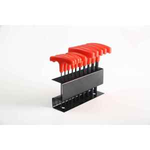 Extended Red Handle Allen Wrench Set 10 Pieces