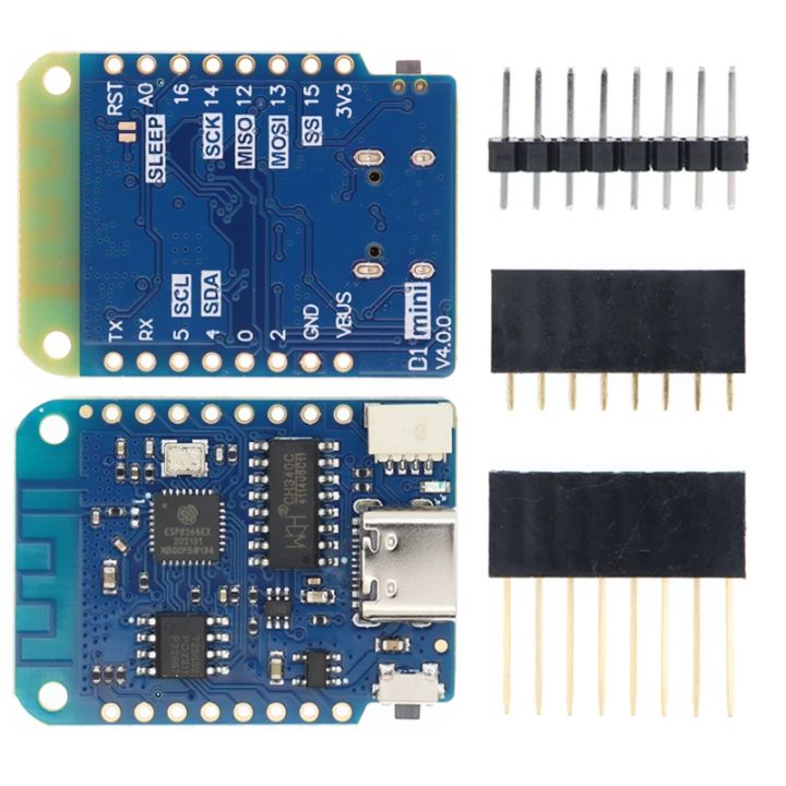 D1 Mini V4.0.0 TYPE-C USB WEMOS WIFI Internet of Things Board based ...