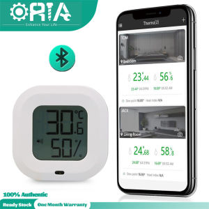 ORIA Digital Hygrometer Thermometer Bluetooth Temperature Humidity Gauge Meter Room Thermometer Monitor/Switch for Home Office Bedroom Kitchen