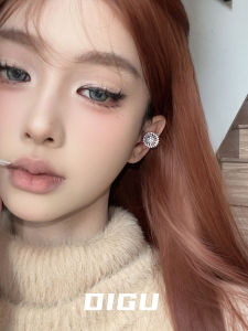 Whisper Home DIGU Delicate Luxury Full Drill Round Sunflower Earclip Light Luxury Niche Design Ear Bone Clip No Ear Hole Jewelry