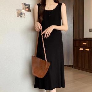 QIAOCHENXIAN | Over-Knee Loose Plus Size Multi-Purpose Camisole Dress