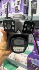 V380 Ipcam cctv kamera 4G ptz ip simarcard hape 12MP 4K aplikasi V380pro tiga layar tiga lensa sistem keamanan outdoor indoor garansi 1 tahun.