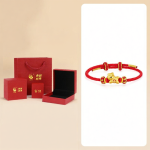 YANGCHUANGSHISHANG | Auspicious Zodiac Horse Year Red Rope Bracelet Sterling Silver