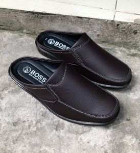 Giày không gót nam phom đẹp..da mềm..mang êm chân..mã SP18..màu nâu..đế khâu sẵn rất chắc chắn