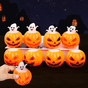 Halloween Pumpkin Squeezing Toy - Holiday Party Stress Relief Portable Squeezing Toy Gift