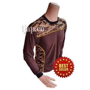 Baju Kaos Lapangan Pramuka Lengan Panjang - Penguin Coklat