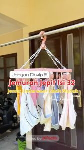 PIFACIA Jemuran Jepit 32 Jepitan Untuk Kaos Kaki Underwear Bra Model Kotak Serbaguna
