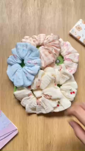[Combo 2 Cái - Giao Ngẫu Nhiên] Scrunchies Muslin Handmade Phong Cách Hàn Quốc Không Gây Đau Đầu