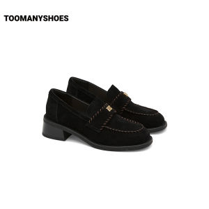 Toomanyshoes | Velvet Retro Thick-sole Loafers