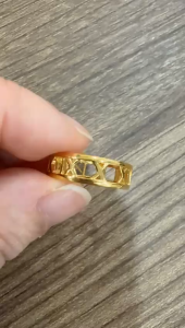 Poh Heng Jewellery 22K Roman Numeral Ring in Yellow Gold [Price by weight]