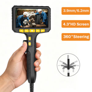 4.3" IPS Screen 1080P Endoscope Camera 6/3.9mm 8LEDs Borescope Inspection Camera for Automotive Industrial Plumbing Pipe Repair
