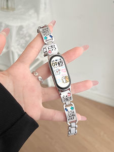 Ceramic-metal Intelligent Bracelet Strap Xiaomi Band 10-compatible Wristband Chain for Men Women Customizable Creative Diamond Gift