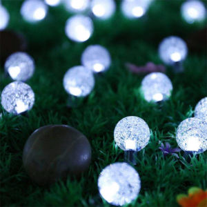 8 Modes LED Solar Crystal Ball Light String Outdoor Fairy Lights Suitable for Garden Party Wedding Party Christmas Decoration