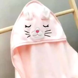 Woop B1T1  Baby Children Cotton Beach Hooded Towel Cartoon Baby Bath Towel Flannel Baby Blanket