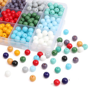 20-50pcs 6mm Glass Solid Vintage Round Beads for DIY Necklace Bracelet Jewelry Making