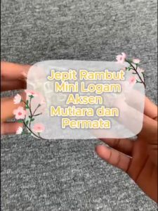 Jepit Rambut Mini Logam Mutiara Permata Jepit Poni Pearl Diamond Hair Clip Korean Style Hair Claw