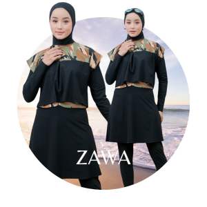 Damla Sport Muslimah Swimwear Mix Army - Baju Renang Wanita Hijab Syari Remaja