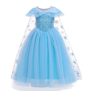 Váy Công Chúa Elsa Halloween Mới Váy Trắng Lấp Lánh Cho Bé Gái Váy Công Chúa Elsa Frozen Váy Trẻ Em Váy Cotton Polyester