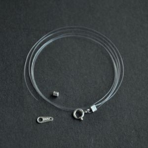 S925 Silver Buckle Fishing Line Transparent Invisible Necklace Clavicle Chain DIY Accessories Semi-Finished 6049