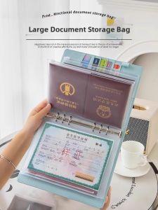 MONLEYTA | Portable Document Storage Bag Baby Vaccination Passport Document Organizer Travel Essential Synthetic Leather Household Item