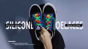 Lazy Shoelaces: Buckle-Free & Tie-Free Silicone Elastic Belt for Small White Shoes