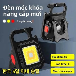 30 Chiếc Đèn LED Mini Móc Khóa Đèn Pin Đa Năng Di Động COB Đèn Cắm Trại USB Sạc Đèn Làm Việc Cho Câu Cá Và Đi Bộ Đường Dài