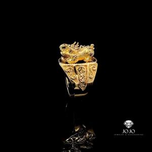 N1279 Nhẫn nam có lót lòng thiết kế hình KỲ LÂN sang trọng cao cấp JOJO