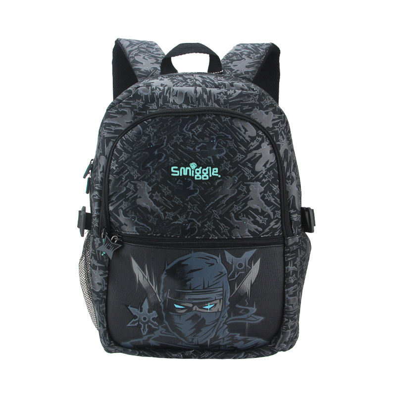 Australia smiggle original childrens schoolbag boy backpack ninja waterproof bags 16 inches 7-12 years old