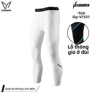 Veidoorn | Nine-Tenth Basketball Tight Pants for Sports Training Fitness Breathable High Elasticity Compression Base Layer Running