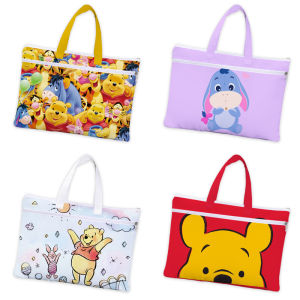 Túi Đựng Tài Liệu Cầm Tay Winnie the Pooh Túi Đựng Tài Liệu Có Khóa Kéo Túi Đựng Máy Tính Canvas Dành Cho Mọi Lứa Tuổi