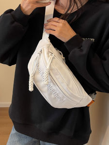 Casual Canvas Shoulder Bag Womens Fashion Crossbody Bag Simple Design Leisure Trendy Single Strap Bag Korean Style Pure Color