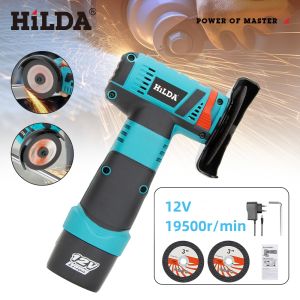 HILDA 3 inch Mini Angle Grinder 12v Cordless Power Tool For Cutting Diamond Polishing And Grinding Rechargeable Angle Grinder