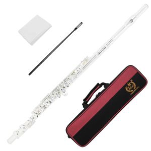 IRIN | M MBAT 16 Lỗ C-Có Thể Điều Chỉnh Sáo Đồng Trắng Mạ Bạc Kèm Phụ Kiện Nhạc Cụ Hơi Gỗ Chất Lượng Cao Dành Cho Nhạc Sĩ