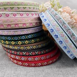 Chinese Style Embroidered Ribbon Floral Trim Ethnic Fashion Small Gift Box Packaging Silk Ribbon Clothing Accessories