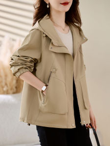 MANWUJINGLING | Trendy Short Trench Coat for Petite Women