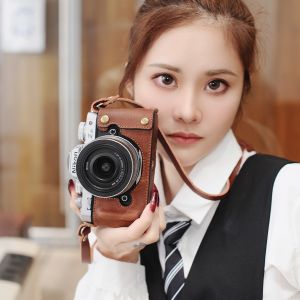 ZFC Handmade Camera Leather Case Protective Cover Base Camera Bag Liner Bag Genuine Leather Suitable for Nikon