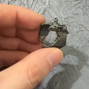 Cincin Retro Pria Motif Kelelawar / Kalong Terbang Model Terbuka ( 2 Varian )