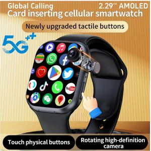 CD20 smartwatch global version supports SIM card WiFi GPS video call 2.29-inch AMOLED screen 490x580 with 180 ° rotating camera