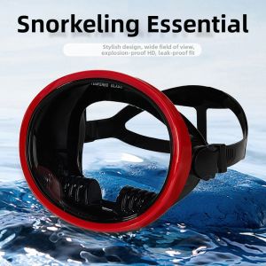 Wide-view Anti-fog Noseless Diving Mask