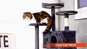 HATELI Cat Tree Cat Tower for Indoor Cats Cat House with Large Padded Bed Cozy Condo Hammocks Sisal Scratching Posts Big Scratcher Easy to Assemble Multi-Level Activity Center