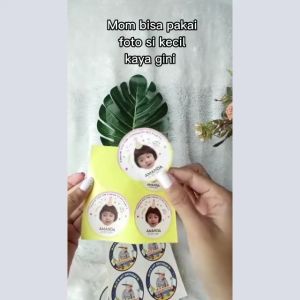 BuzzGell Sticker Ulang Tahun Stiker Label Ultah Anak Bulat Stiker Undangan Ulang Taun